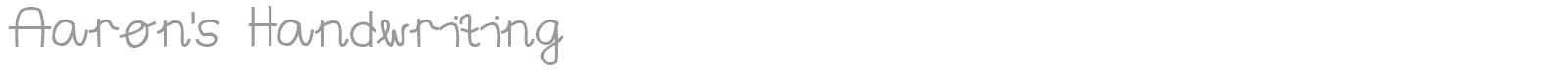 Aaron's Handwriting font preview